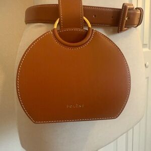 Polène Brown Leather Belt Bag